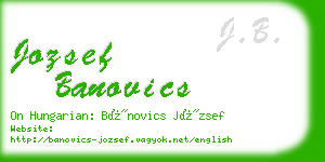 jozsef banovics business card